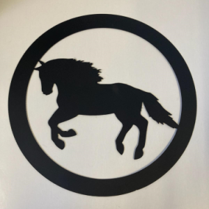 Horse/Circle Plasma Cut 14ga OM-F