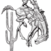 Casting Cowboy Bronco Rider