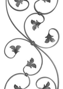 Casting Scroll Stamped Leaves